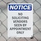 Signmission No Soliciting Vendors Seen By OSHA Notice Sign, Plastic, 10in W x 14in L, 2PK OS-2PACK-NS-P-1014-V-14842 - alternate 5